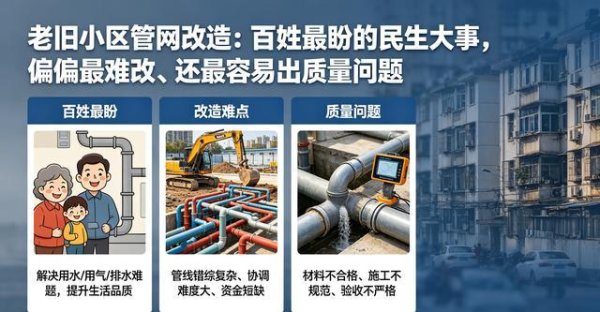 老旧小区管网改造，为何成了“盼而难改”的老大难？
