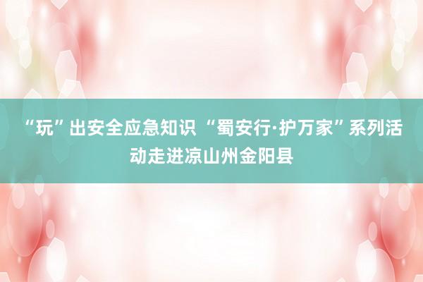 “玩”出安全应急知识 “蜀安行·护万家”系列活动走进凉山州金阳县