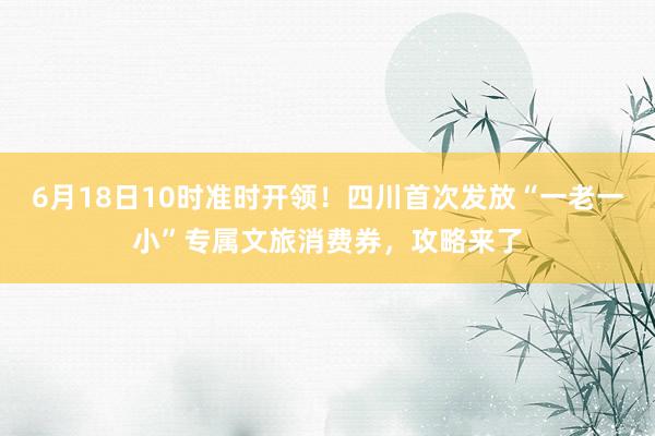 6月18日10时准时开领！四川首次发放“一老一小”专属文旅消费券，攻略来了