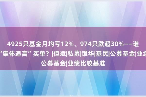 4925只基金月均亏12%、974只跌超30%——谁在为这场“集体追高”买单？|但斌|私募|银华|基民|公募基金|业绩比较基准