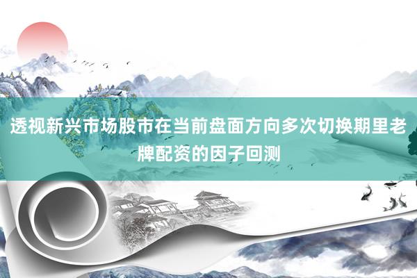 透视新兴市场股市在当前盘面方向多次切换期里老牌配资的因子回测