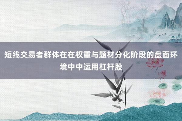 短线交易者群体在在权重与题材分化阶段的盘面环境中中运用杠杆股