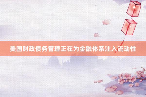 美国财政债务管理正在为金融体系注入流动性