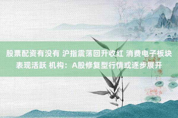 股票配资有没有 沪指震荡回升收红 消费电子板块表现活跃 机构：A股修复型行情或逐步展开